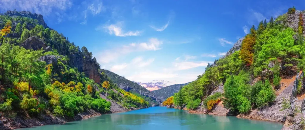 Green Canyon with turquoise water in Manavgat, Antalya