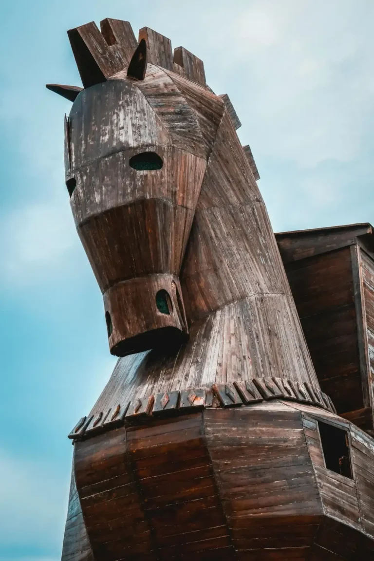 Trojan Horse replica at the Troy Museum, Canakkale