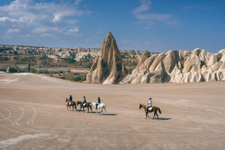 Horseback riding through the valleys of Cappadocia