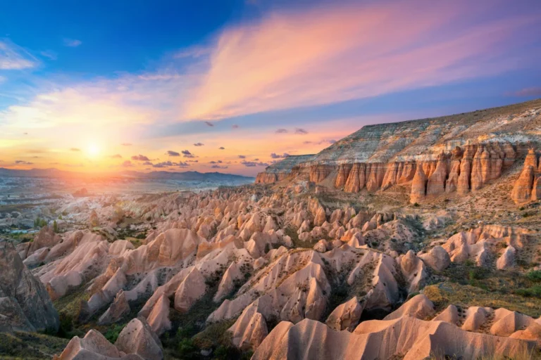 Red Valley at sunset in Cappadocia