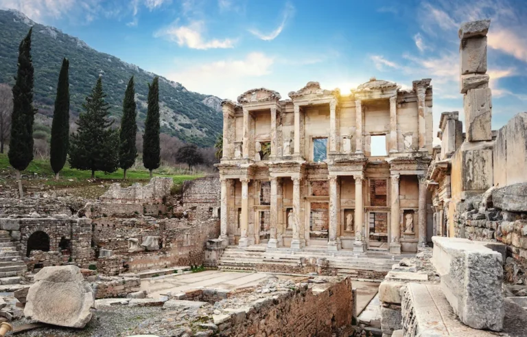 Library of Celsus in afternoon light, Ephesus