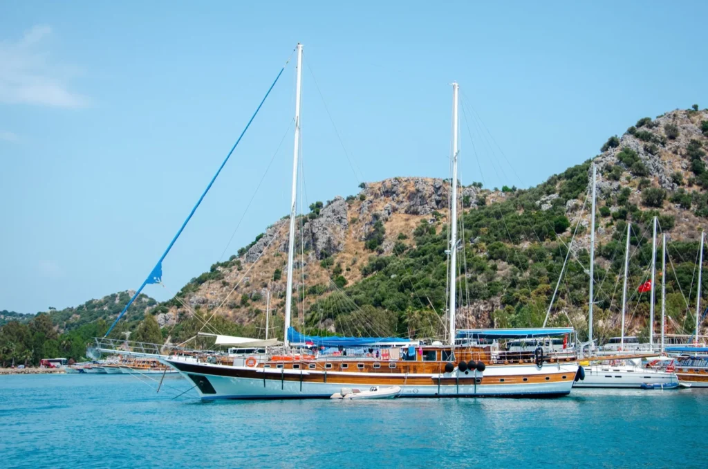 Cruise ship sailing the Turkish Mediterranean coast