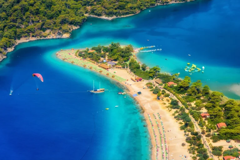 Stunning aerial view of Oludeniz Blue Lagoon, Turkey