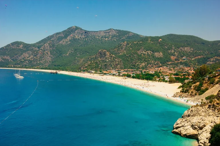 Paragliding over Oludeniz beach, Fethiye