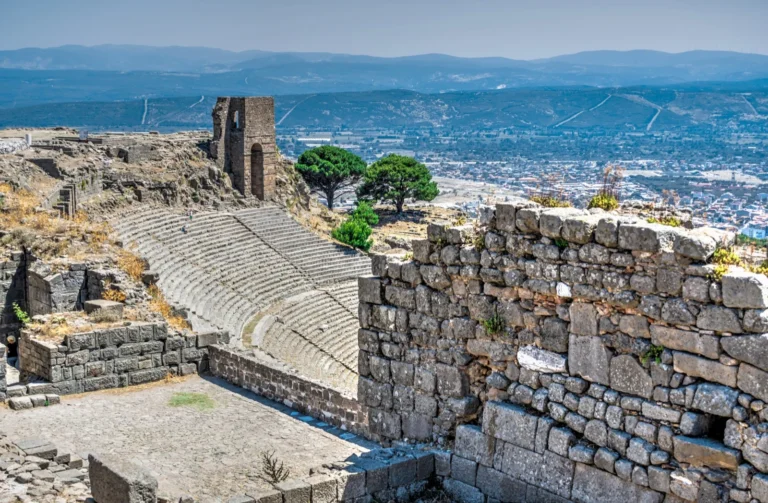 Ancient theatre of Pergamon with panoramic views, Turkey