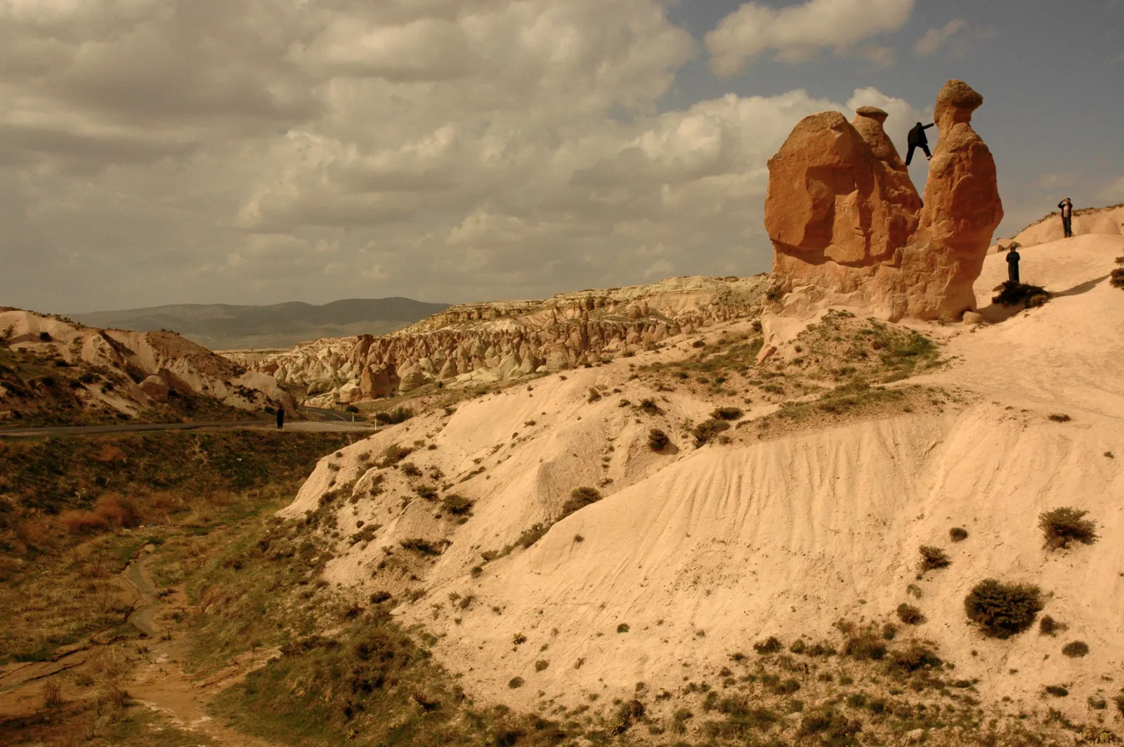 Surreal rock formations in Devrent Imagination Valley Cappadocia shaped by differential erosion