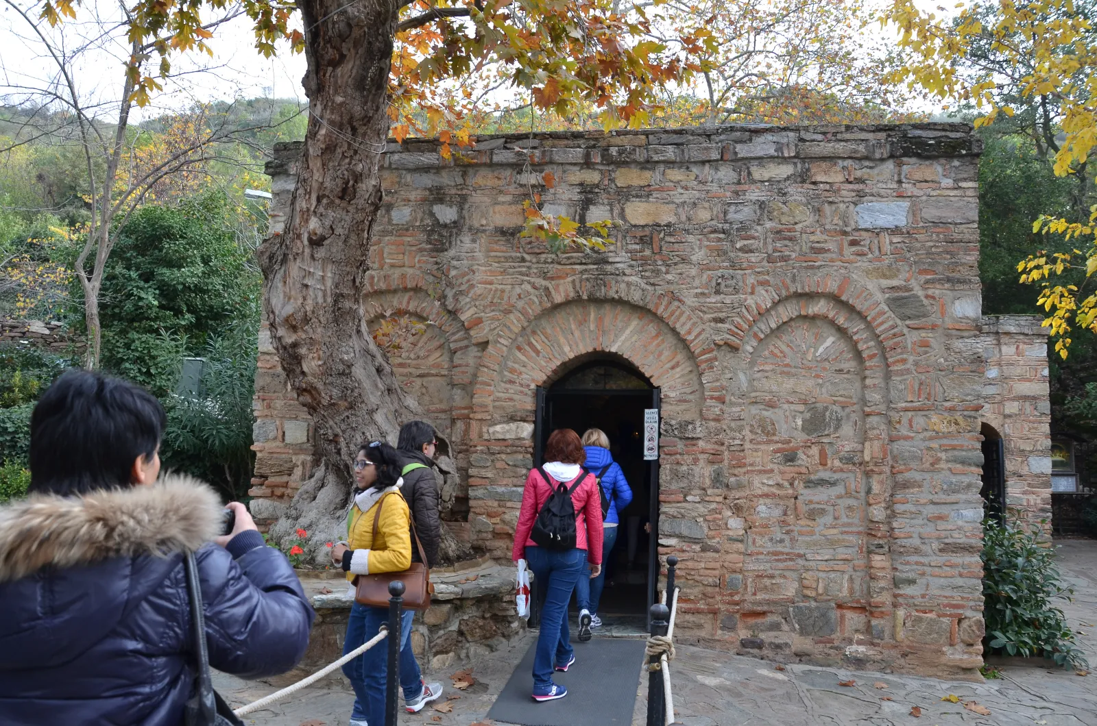 The House of the Virgin Mary stone building on Mount Koressos near Ephesus
