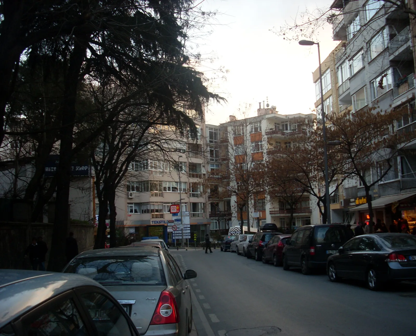 The Moda waterfront promenade in Kadikoy with views across the Sea of Marmara to Istanbul historic peninsula