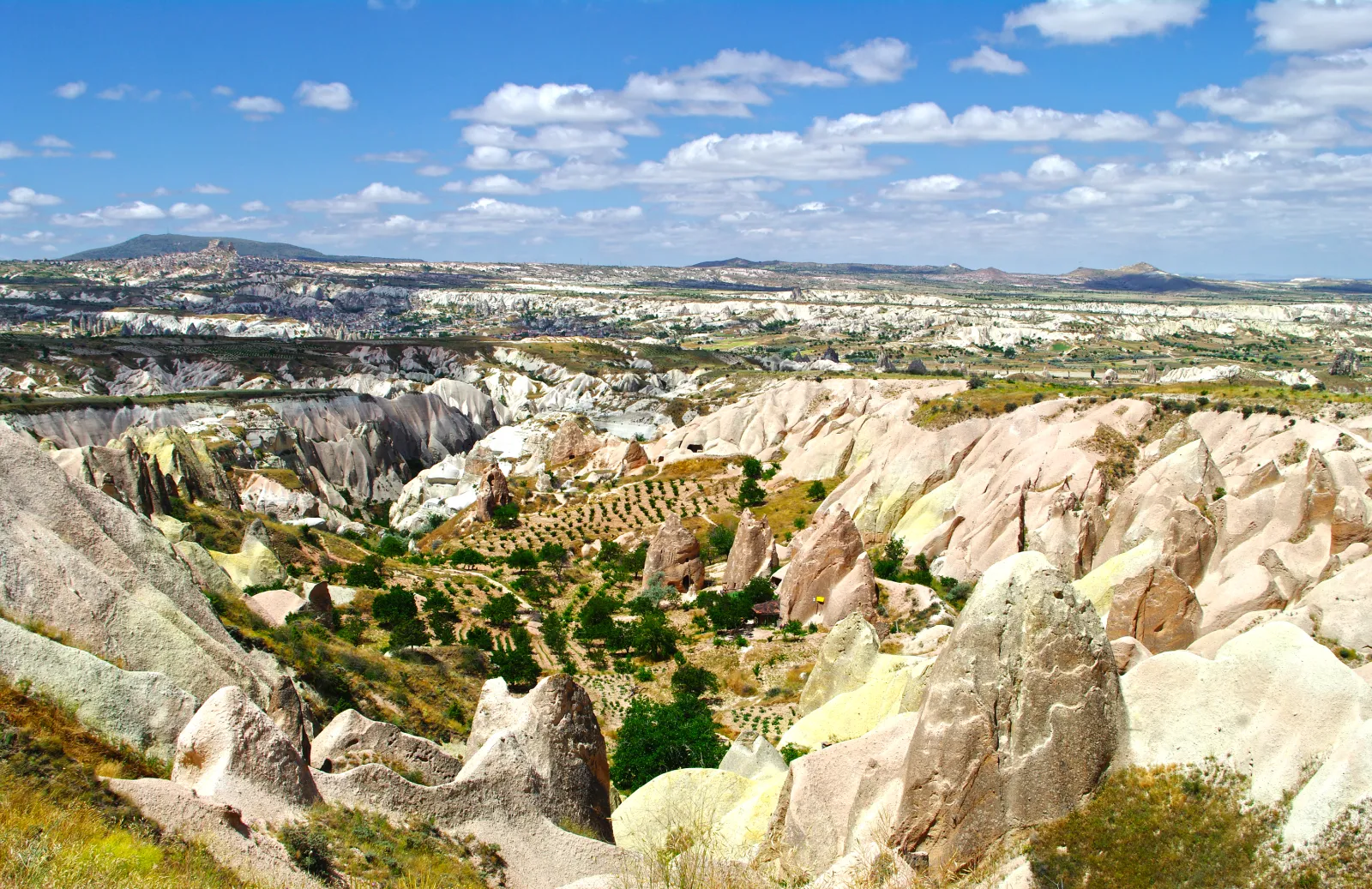 The pink and coral rock formations of Rose Valley (Kızılçukur) in Cappadocia