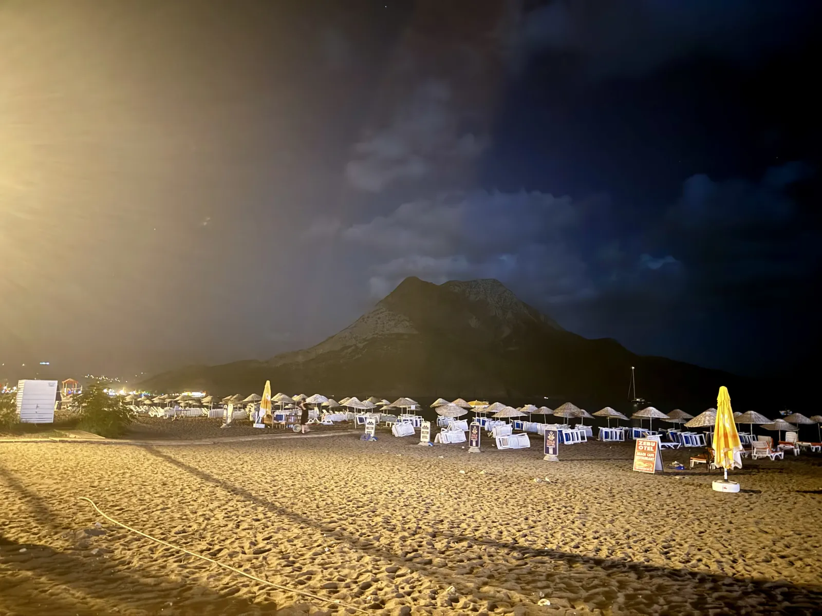 The long pebble beach at Adrasan village in Kumluca, the starting point for Suluada boat trips