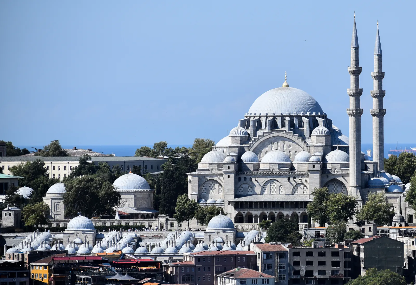The Istanbul skyline with the Suleymaniye Mosque, seen from Galata Tower